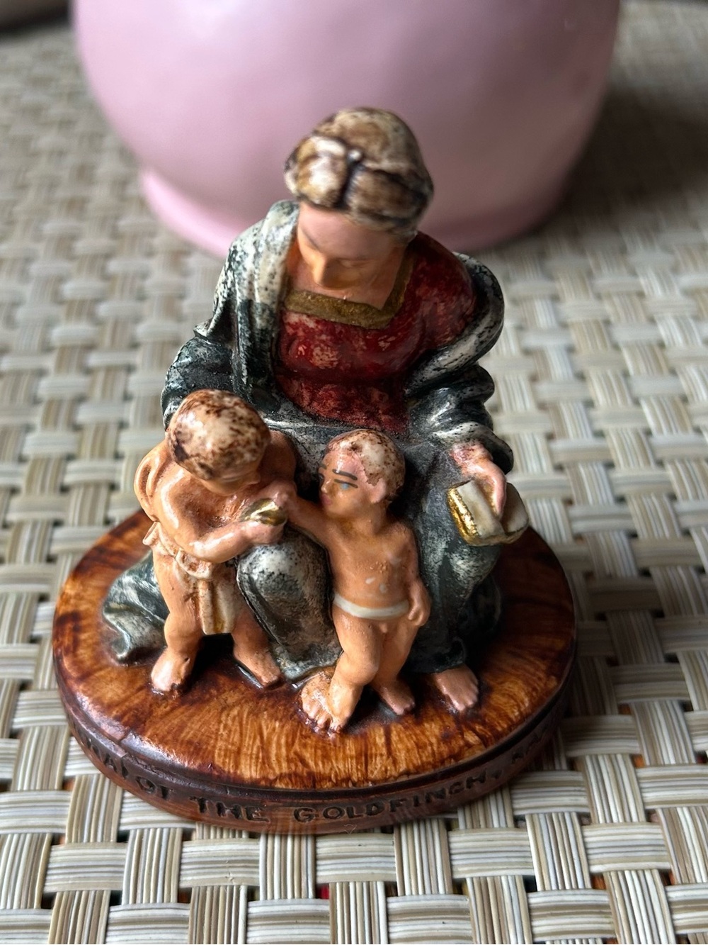 Vintage  1951 P. W. Baston Sebastian Miniatures "Madonna of the Goldfinch"